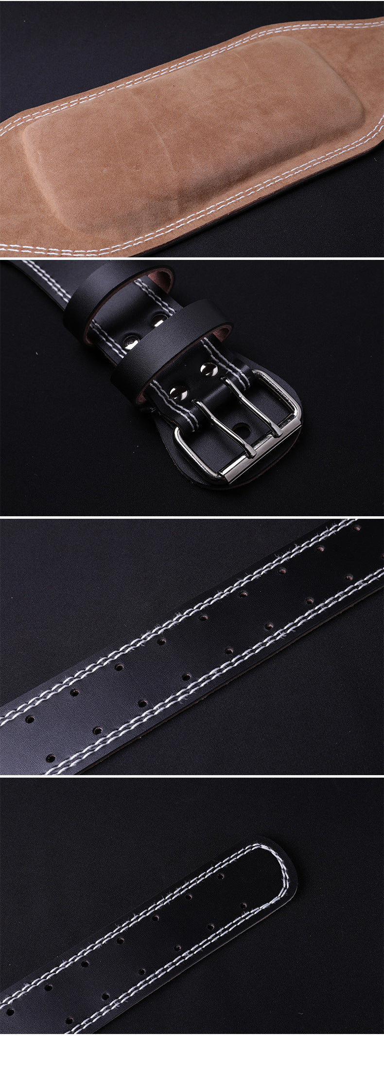 Cowhide Hard Pull Squat Strength Training Sports Belt Weightlifting Fitness Waist Support