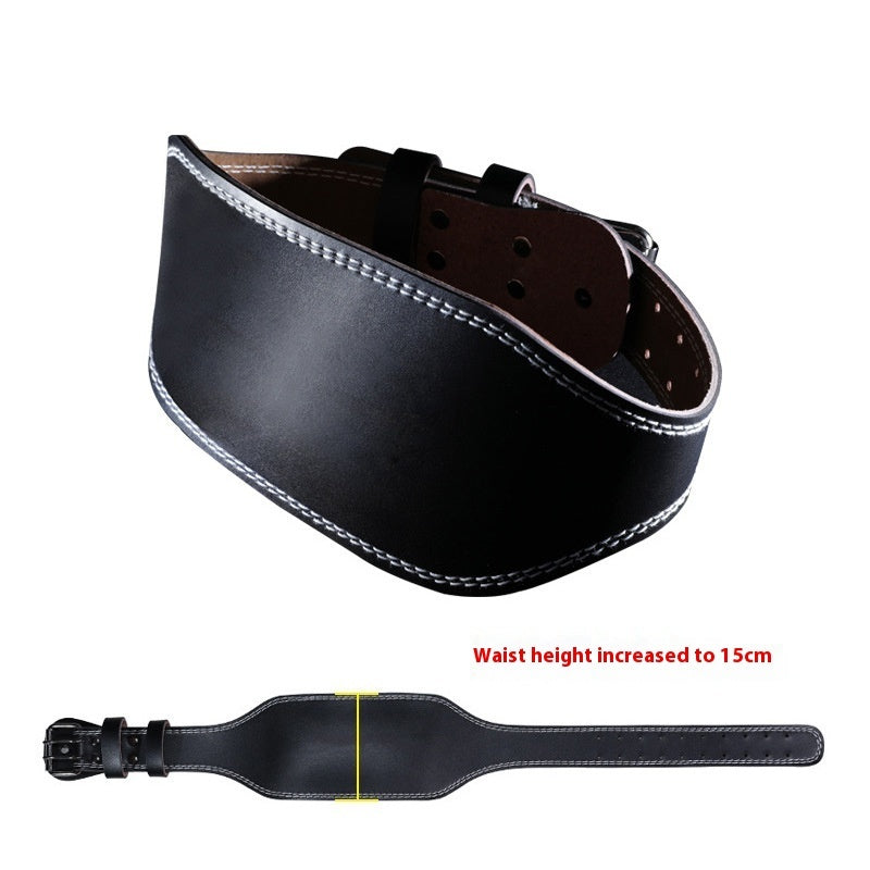 Cowhide Hard Pull Squat Strength Training Sports Belt Weightlifting Fitness Waist Support